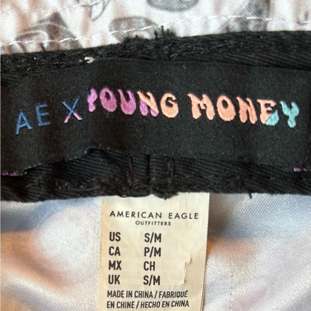 3/25$ YOUNG MONEY Summer Hat, Embroidered Logo, White & Gray Small, Diam. 7 in. - Picture 5 of 5